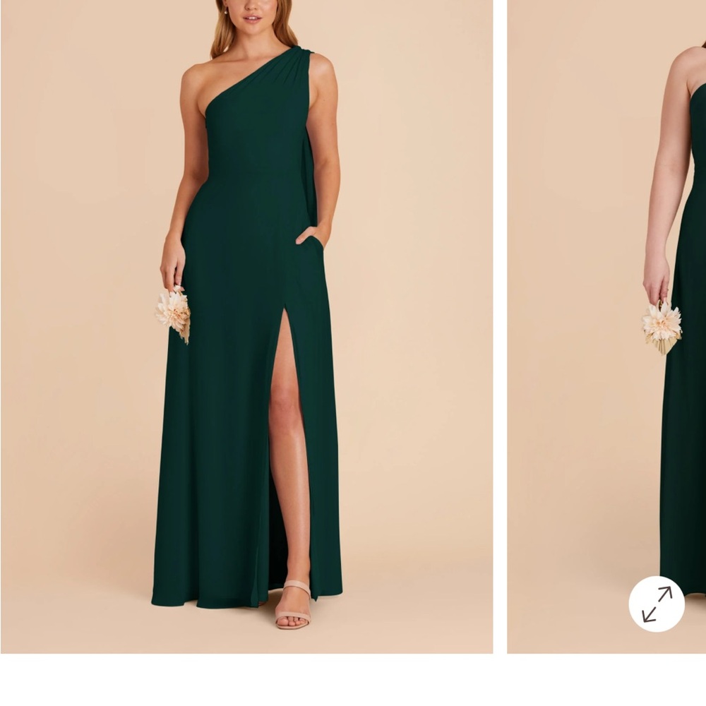 Birdy Grey One-Shoulder Emerald Green Dress